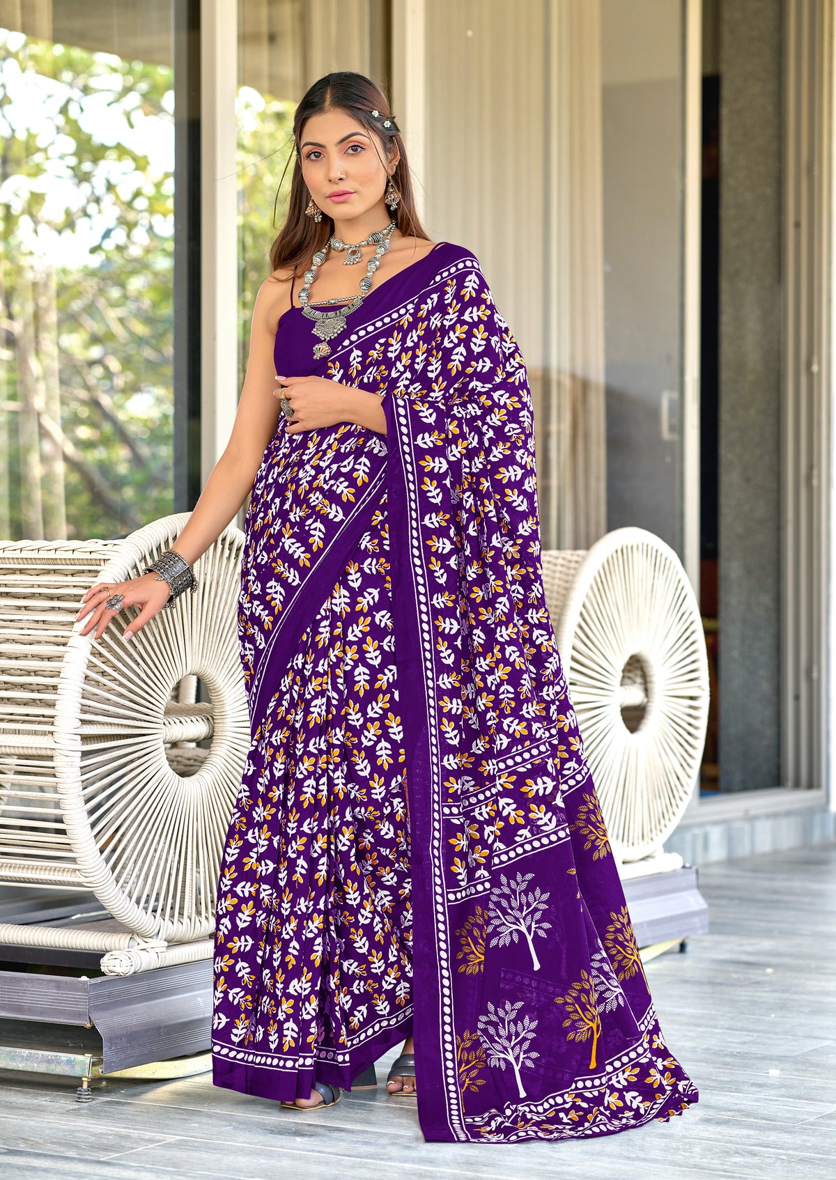 Urban Pallu Woven Design Pure Cotton Daily Saree
