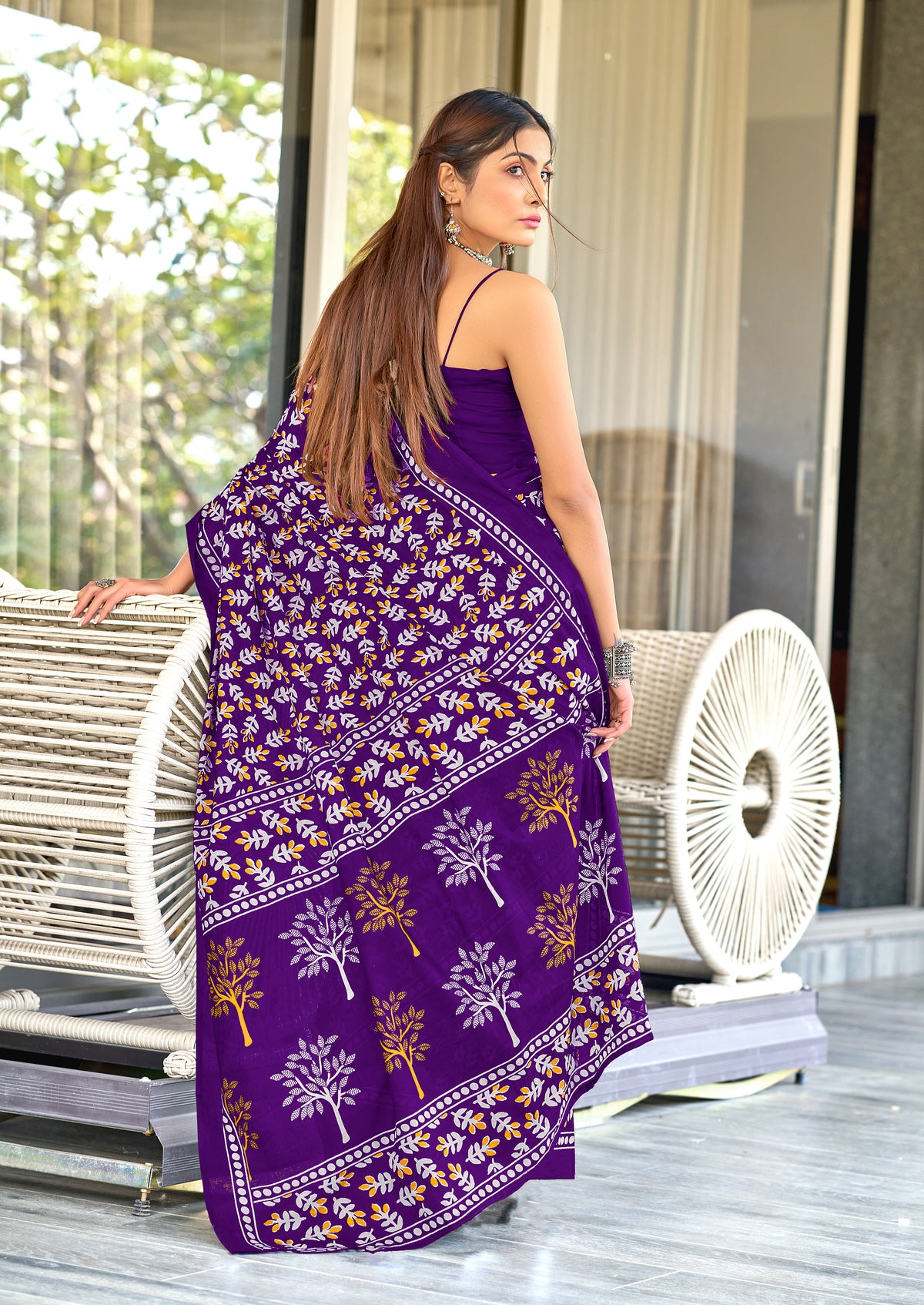 Urban Pallu Woven Design Pure Cotton Daily Saree