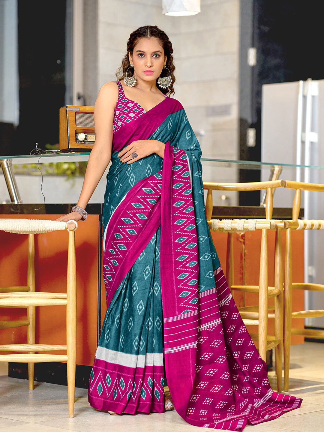 Urban Pallu Woven Design Pure Cotton Daily Saree