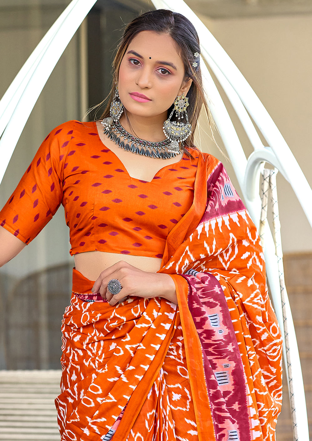 Urban Pallu Woven Design Pure Cotton Daily Saree