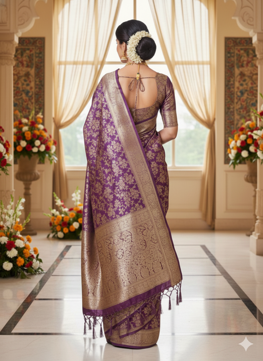 Urban Pallu Printed Silk Blend Traditional Saree