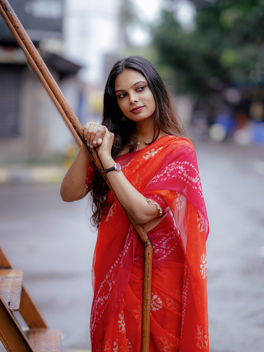 Urban Pallu Printed Poly Georgette Daily Saree