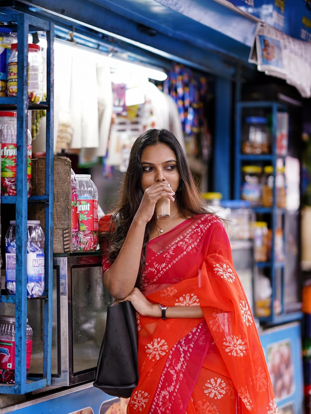 Urban Pallu Printed Poly Georgette Daily Saree
