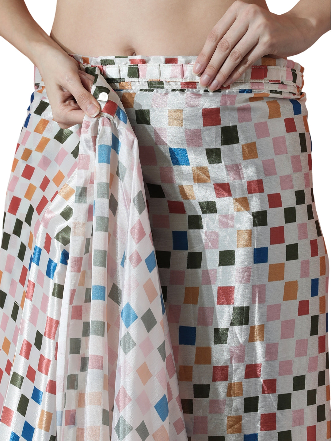 Urban Pallu Woven Design Silk Blend Fusion Saree