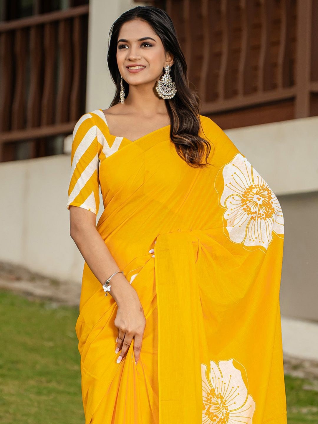 Urban Pallu Woven Design Pure Cotton Daily Saree